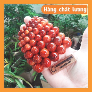 Vòng Huyết Long hạt tròn, thấu quang mạnh đủ size nam và nữ đeo