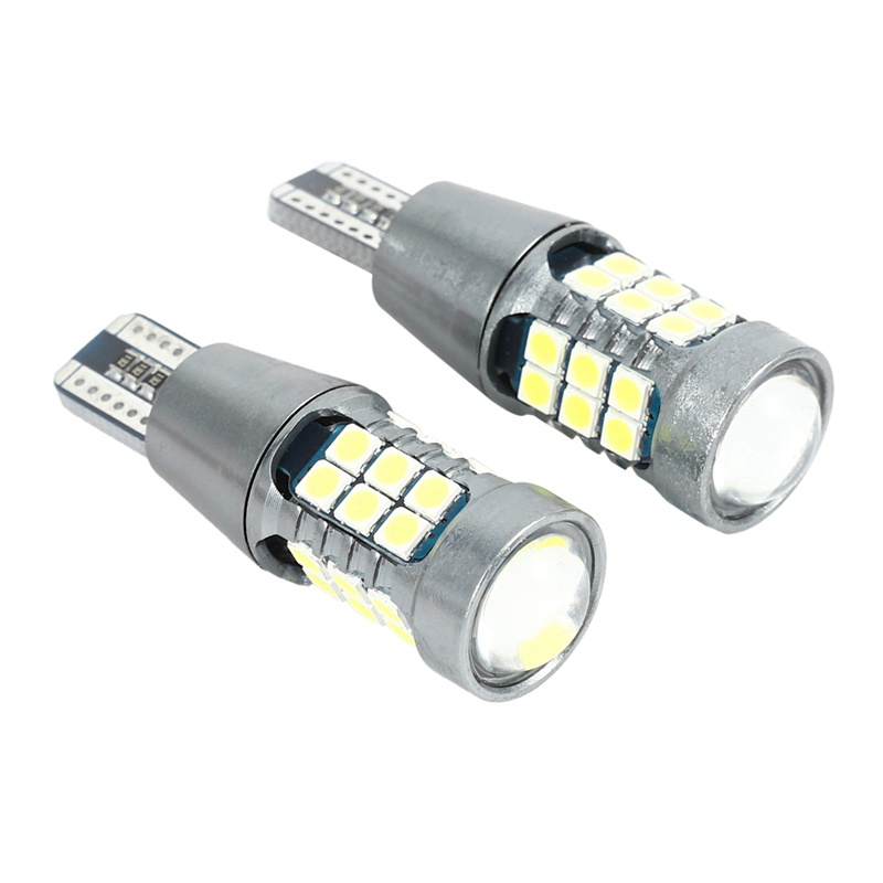 Bộ 2 Đèn Led Tín Hiệu 3030 27Smd T15 Ánh Sáng Trắng / Đen Chất Lượng Cao Cho Xe Hơi