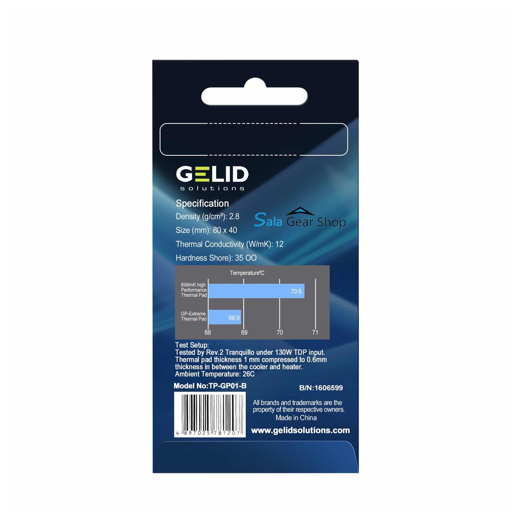 Miếng dán tản nhiệt Gelid GP-EXTREME Thermal Pad 80*40*2mm