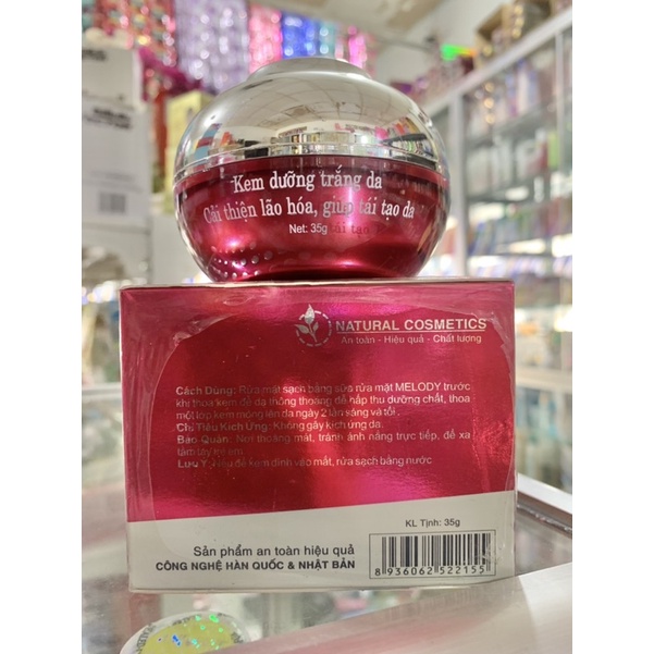 kem Melody dưỡng trắng da,cải thiện lão hóa da,giúp tái tạo da  10 tác dụng vip (hết chương trình tặng chai serum) 35g