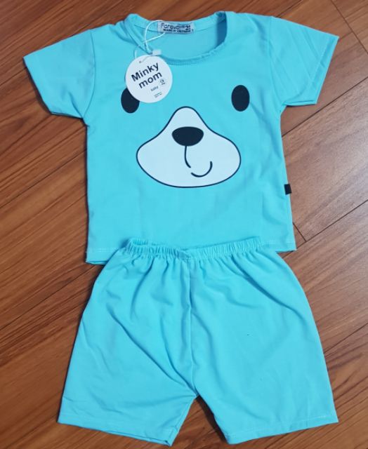 [CAO CẤP] [HÀNG LOẠI 1] Bộ MINKY MOM Cộc Tay Cotton 4 chiều in Hình siêu yêu cho bé trái/gái