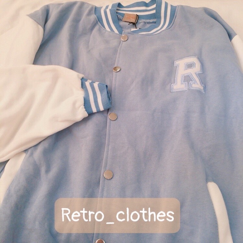 🍂 Áo Bomber Nam Nữ Cúc Bấm Thêu Nổi Chữ R Chất Nỉ Cotton | BigBuy360 - bigbuy360.vn