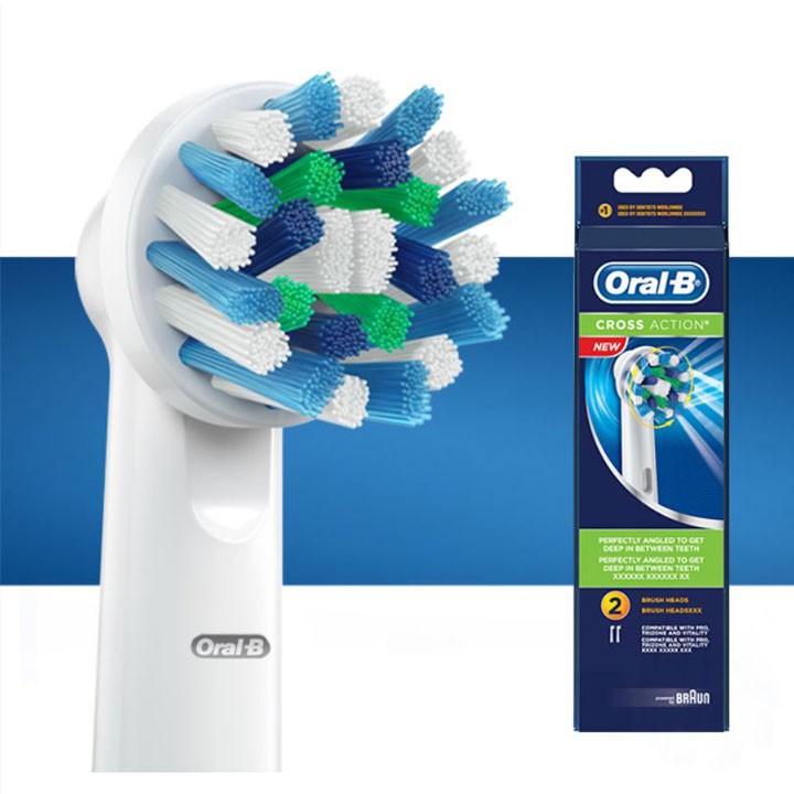 Bộ 2 đầu bàn chải điện Oral-B Cross Action Clean