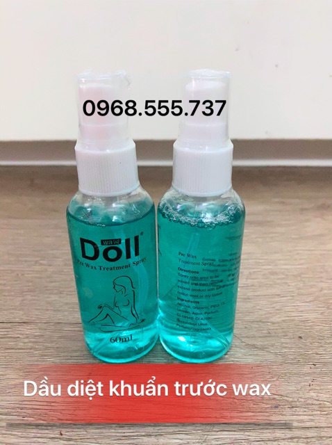 Dầu Kháng khuẩn và Dưỡng Da trước Khi Wax Doll wax 60ml