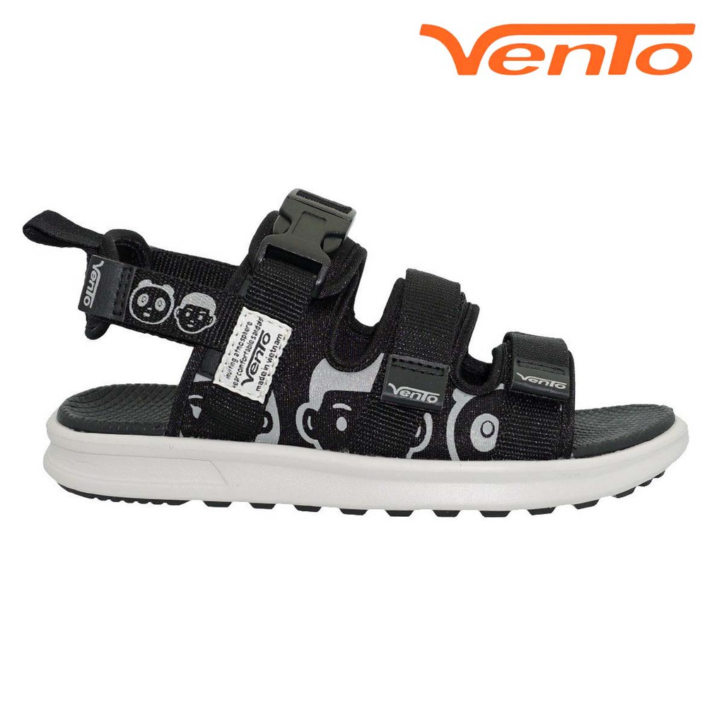 [Chính Hãng] Giày Sandal Vento 3 quai NB80 màu ghi xanh ngọc hoạ tiết hoạt hình IP