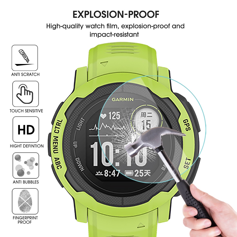 Kính Cường Lực HD Chống Nước &amp; Dấu Vân Tay Cho Garmin Instinct 2S Series/9H