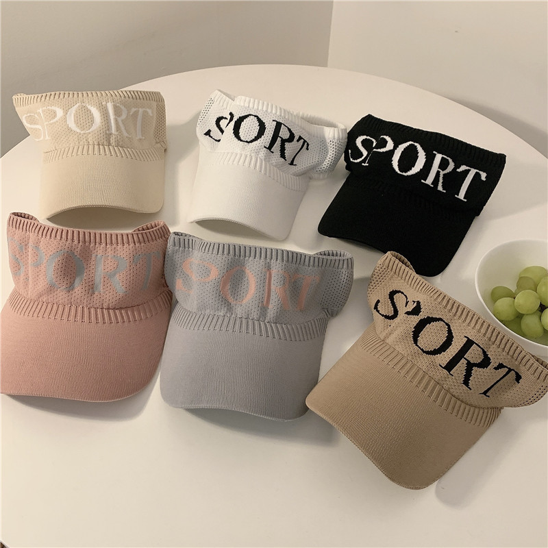 Mũ Lưỡi Trai Dệt Kim Hở Chóp In Chữ Phong Cách Hàn Quốc 19113