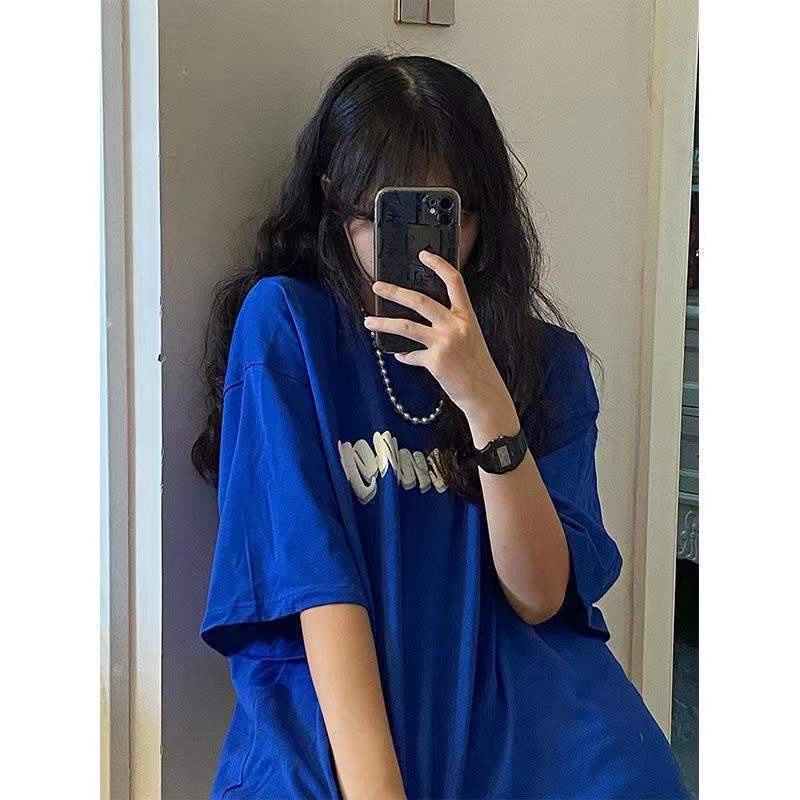 AMOI Áo Thun Tay Ngắn In Chữ Phong Cách Hàn Quốc Thời Trang Dành Cho Nữ 2022