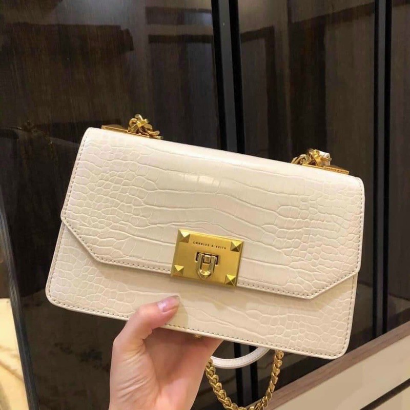 Túi CNK khóa nhọn ❌ RẺ VÔ ĐỊCH ❌ vân bóng sang trọng 23cm