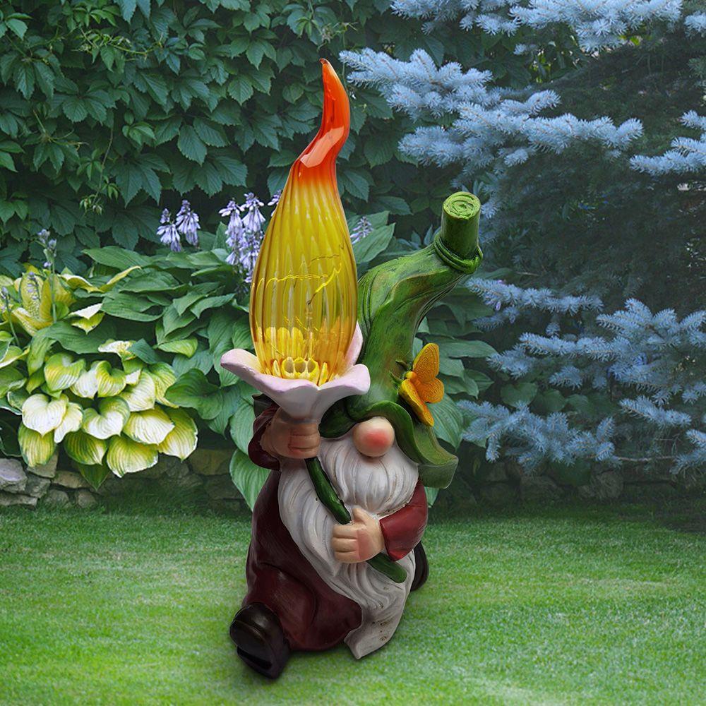 Zaijie Tượng Trang Trí 24 Gnome Sử Dụng Năng Lượng Mặt Trời Sáng Tạo