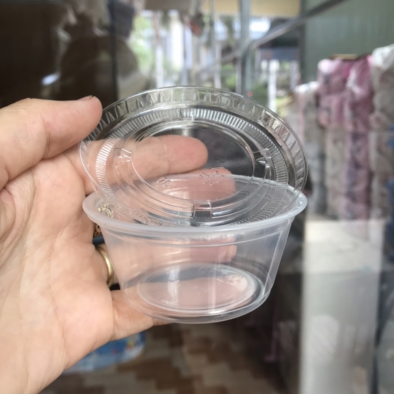 Hũ đựng nước sốt/chén nước chấm kèm nắp 60ml,105ml