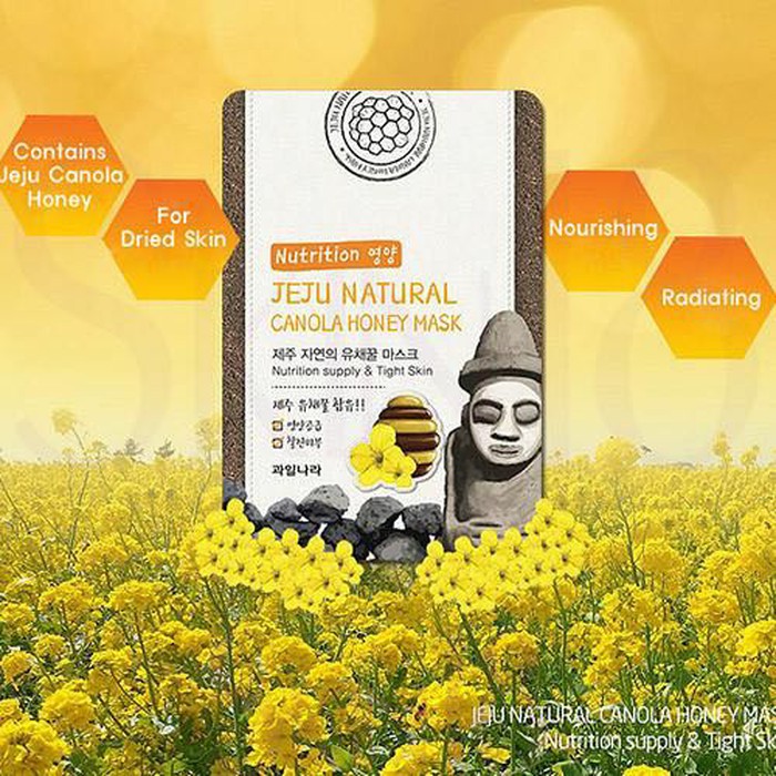 Mặt nạ Đắp Mặt thảo dược Welcos Jeju Natural Mask Mix đủ vị - 8 miếng hàng chính hãng