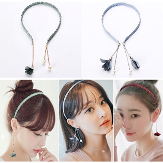 Bờm cài tóc giả hoa nhiều màu