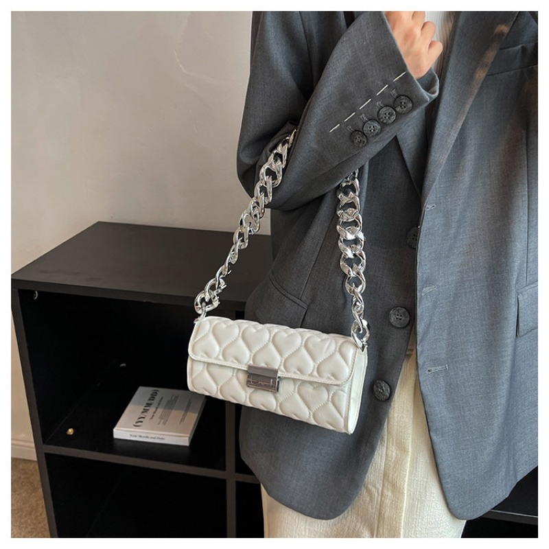 Túi Xách Đeo Vai Phối Dây Xích Dày Dặn Màu Trơn Kiểu Pháp Thời Trang Mùa Thu 2022 Gylb1669