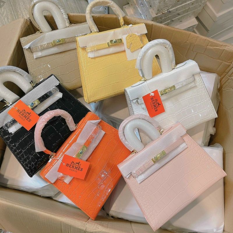 TÚI HM KELLY CHẤT DA SẤU  SUPER SZ 25