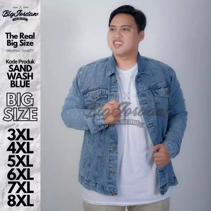 Áo Khoác Jean Nam Size Lớn Xxl Xxxl Xxxxl 5xl 6xl 7xl 8xl