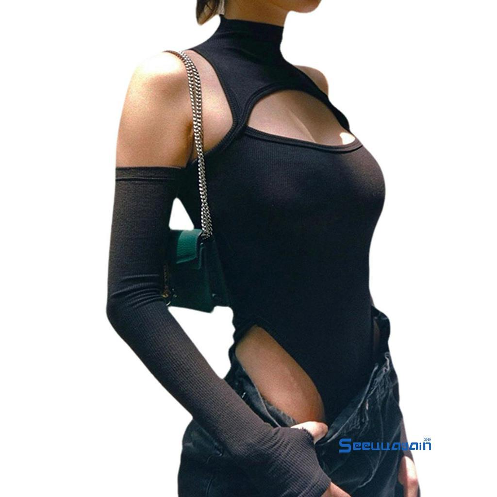 Jumpsuit Tay Dài Thời Trang Quyến Rũ Cho Nữ