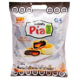 Bánh Pía Kim Sa Mè Đen Tân Huê Viên Túi 12, 13 cái 500g