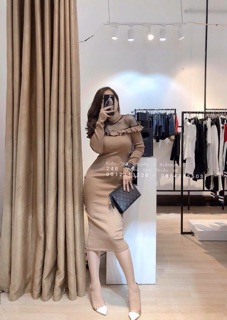 ĐẦM LEN BODY PHA LƯỚI bánh bèo