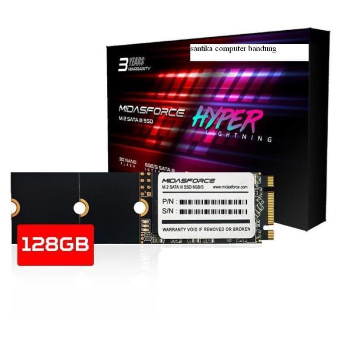 Cáp SATA 128GB MIDASFORCE 2280 M.2 2240 2260 2280 SATA 3 Năm Không Có Bu Lông