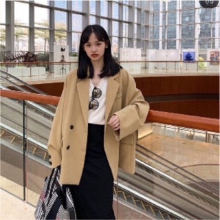 Áo blazer nữ màu vàng nâu