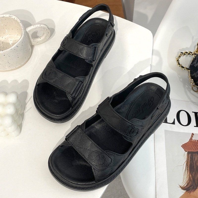 Dép sandal nữ hai quai ngang đế bánh mỳ chất cao su non JUMATO G2.028.TR.39