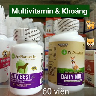 1 Hũ Daily Multi/Daily Best 60 Viên - Bổ Sung Vitamin & Khoáng Cho Chó Mọi Lứa Tuổi