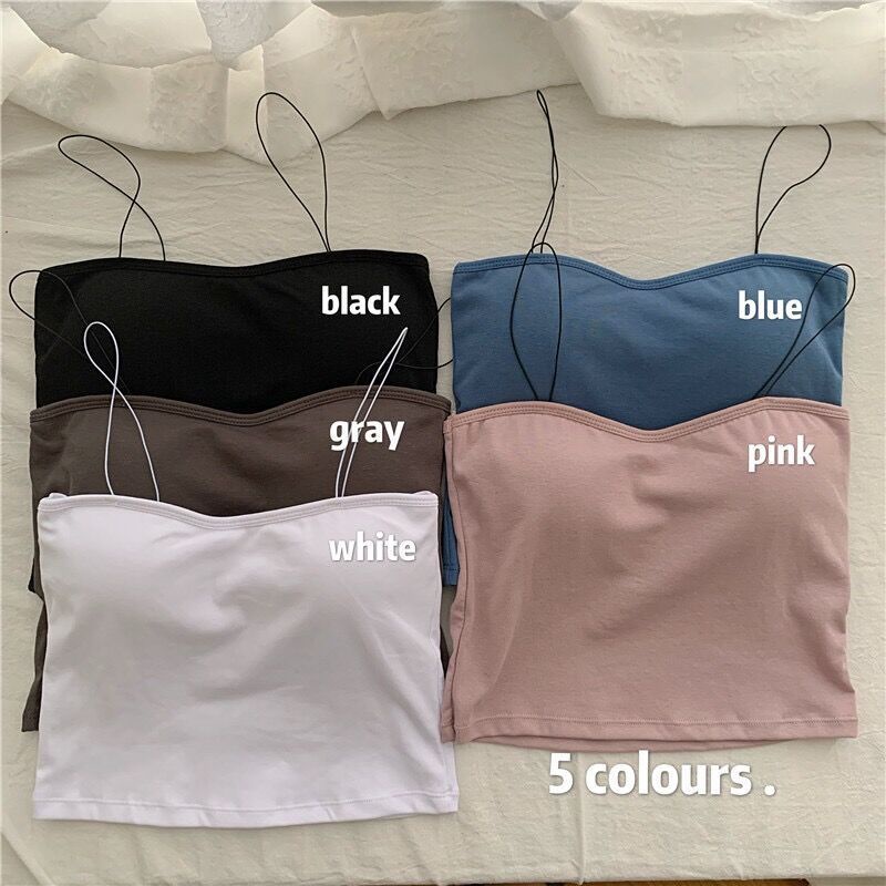 Áo bra quây hai dây sợi bún chất cotton nhẹ mát 6602