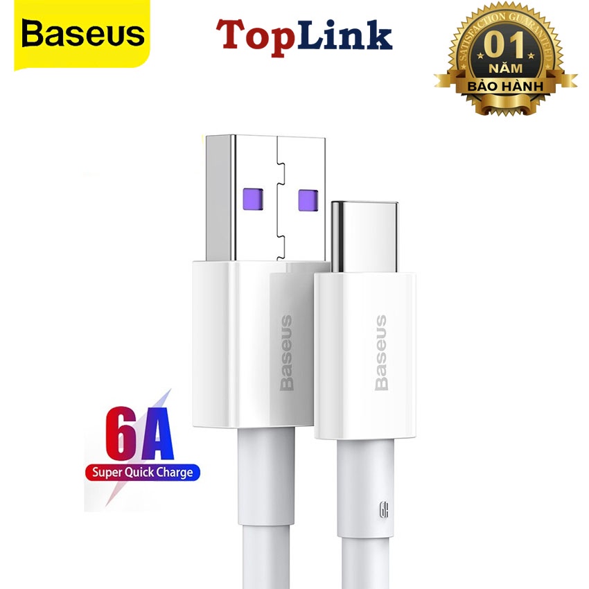 Cáp Sạc Nhanh Và Truyền Dữ Liệu Baseus 66W Dòng Superior Từ Cổng USB Sang Cổng Type-C - TopLink