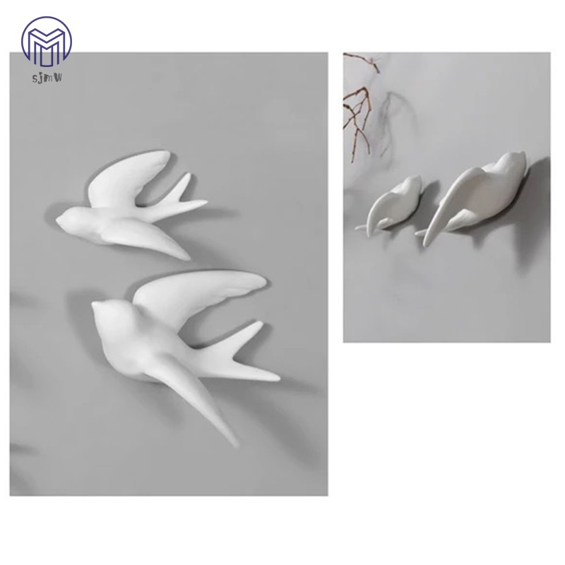 Mô hình chú chim bằng gốm 3D dành cho trang trí tường