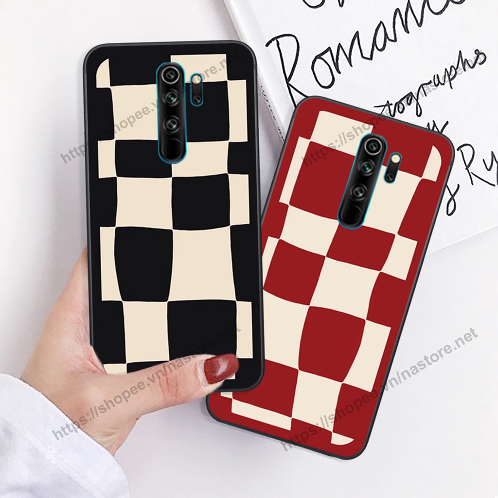 Ốp lưng Xiaomi Redmi 8 / Redmi Note 8 pro / Redmi 9 mặt cười, họa tiết caro đơn giản đẹp cute