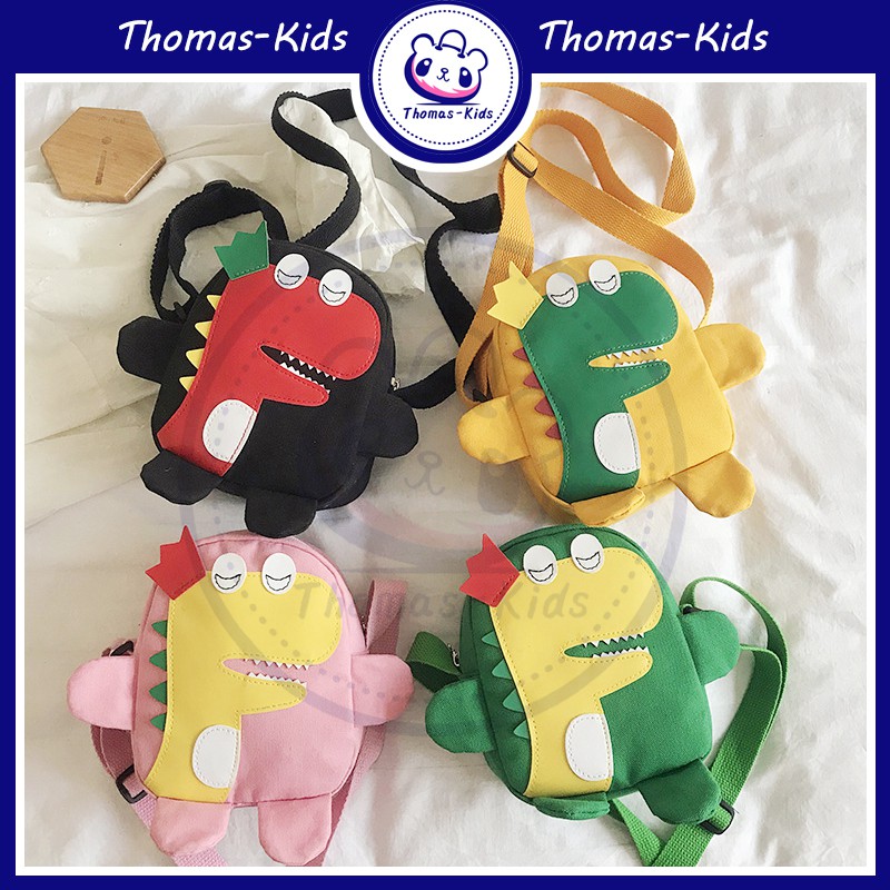 [THOMAS KIDS] Dễ thương cho bé Túi hợp thời trang Địu thời trang Khủng long Bé gái Bé gái Túi thường Beg Phụ kiện cho bé