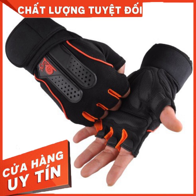 BÁN SỈ - GĂNG TAY ỐC SÊN CÓ CUỐN CỔ TAY VÀ LỚP ĐỆM BÀN TAY - CHUYÊN GYM( IB NẾU HẾT SIZE) - Hàng nhập khẩu