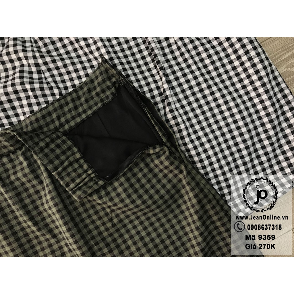 [Mã FAGREAT55 giảm tới 50K đơn 250K] Bigsize Nữ - Short Váy Caro Vạt Xéo (MS: 9359) | BigBuy360 - bigbuy360.vn