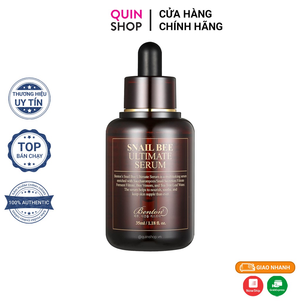 Tinh Chất Dưỡng Trắng, Ngăn Ngừa Lão Hóa Da Benton Snail Bee Ultimate Serum