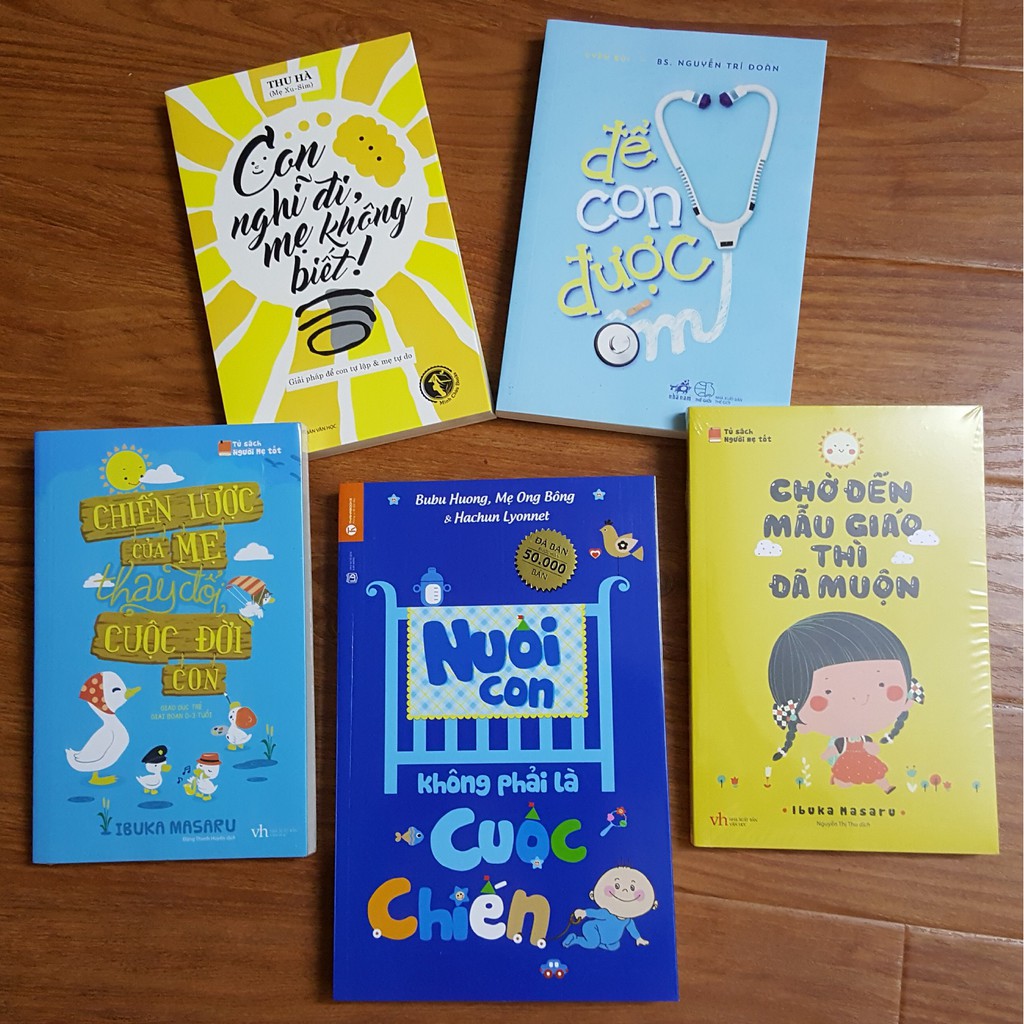 Sách - Combo Nuôi Con Không Phải Là Cuộc Chiến + Để Con Được Ốm + Chiến Lược Của Mẹ + Chờ Đến Mẫu Giáo + Con Nghĩ Đi | BigBuy360 - bigbuy360.vn