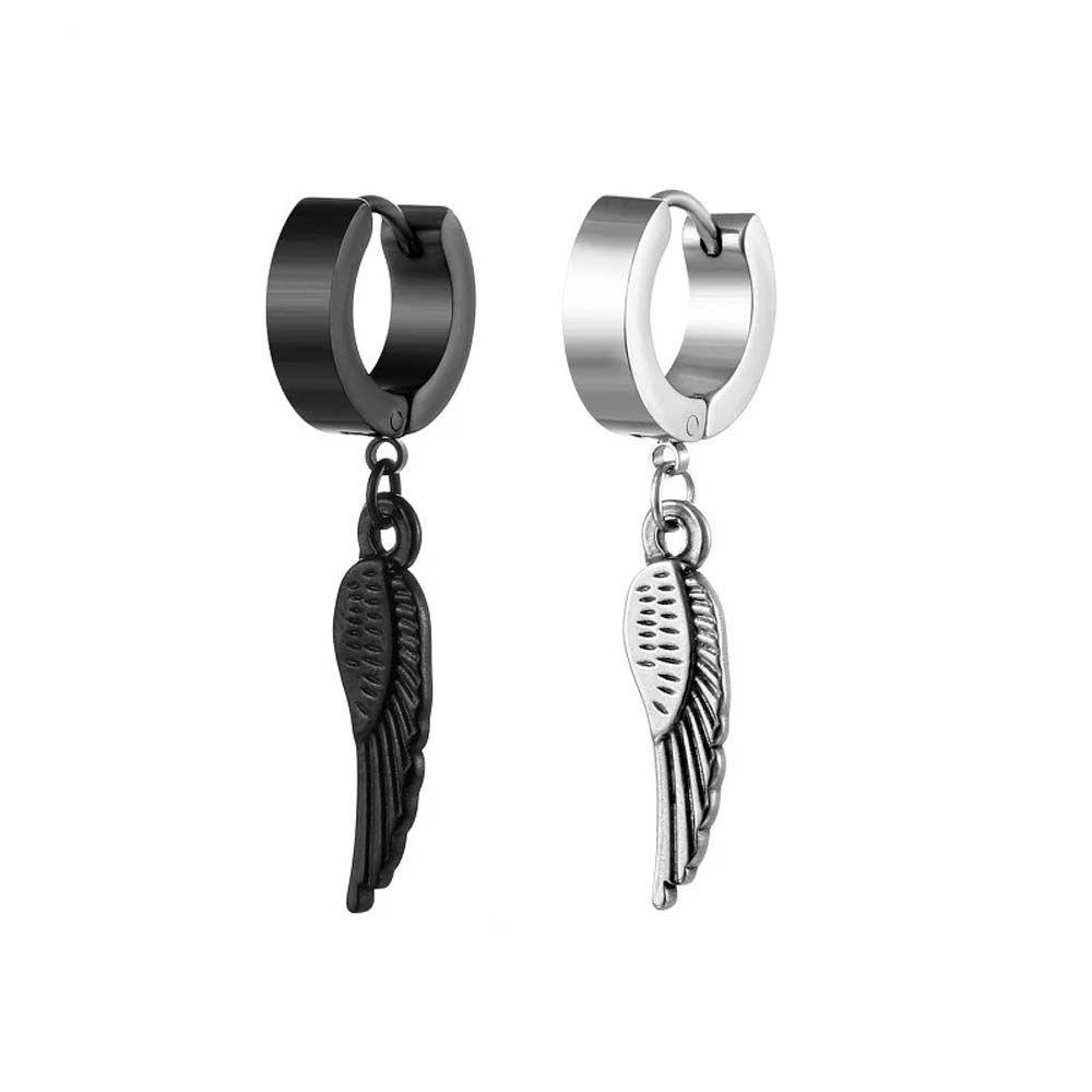 Khuyên Tai Dạng Vòng Phối Tua Rua Hình Rắn Bằng Thép Không Gỉ Phong Cách Hip Hop Thanh Lịch Dành Cho Bạn Nữ