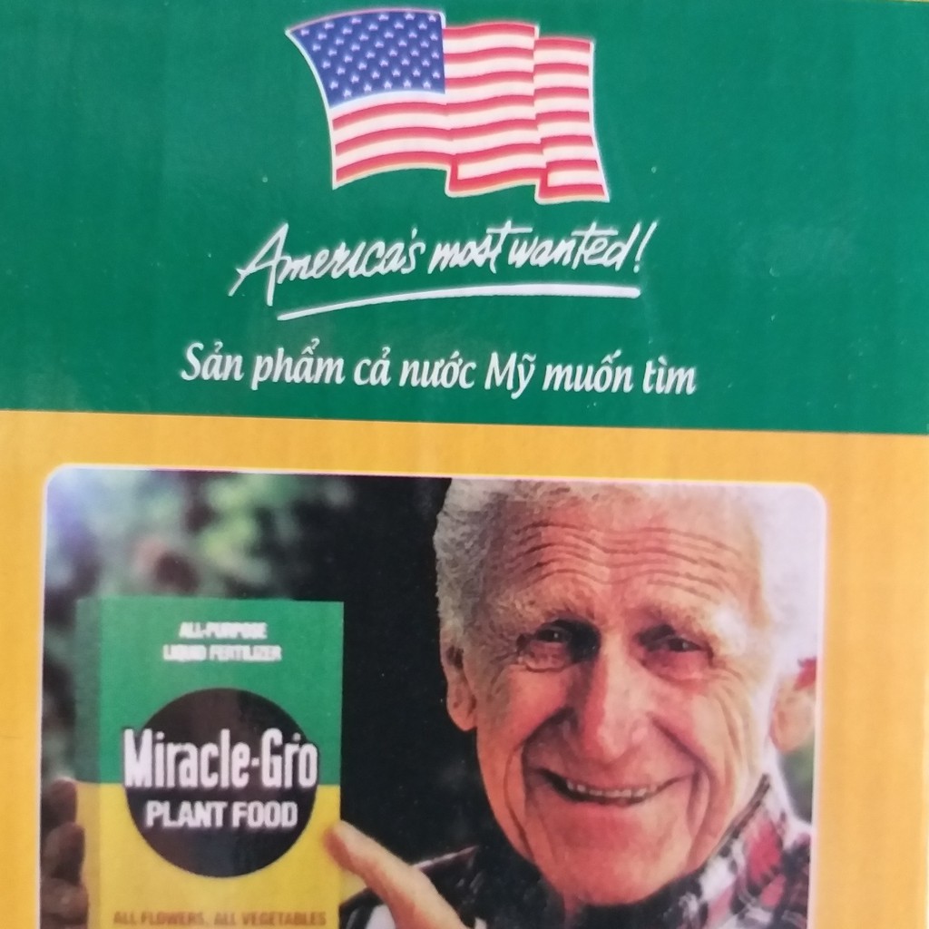 Phân bón lá NPK Miracle Gro 20-20-20+Te, Miracle-Gro chuyên dùng cho hoa hồng, hoa lan, rau màu...