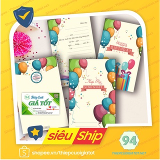 💙Thiệp Thôi nôi, sinh nhật cao cấp + In nội dung