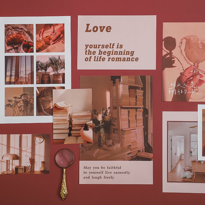 Tranh dán tường trang trí set 20 tờ, ảnh dán tường decor nhiều phong cách