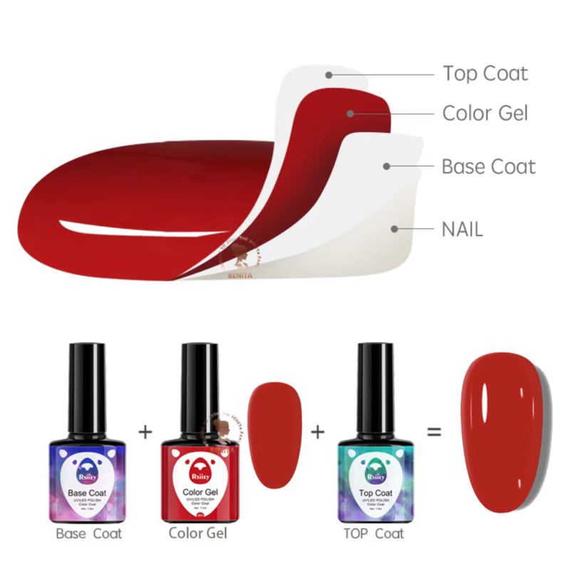 Sơn móng tay gel thạch UV nhiều màu sắc lấp lánh 7.3ml Màu Đỏ / Hồng / Màu đỏ tía