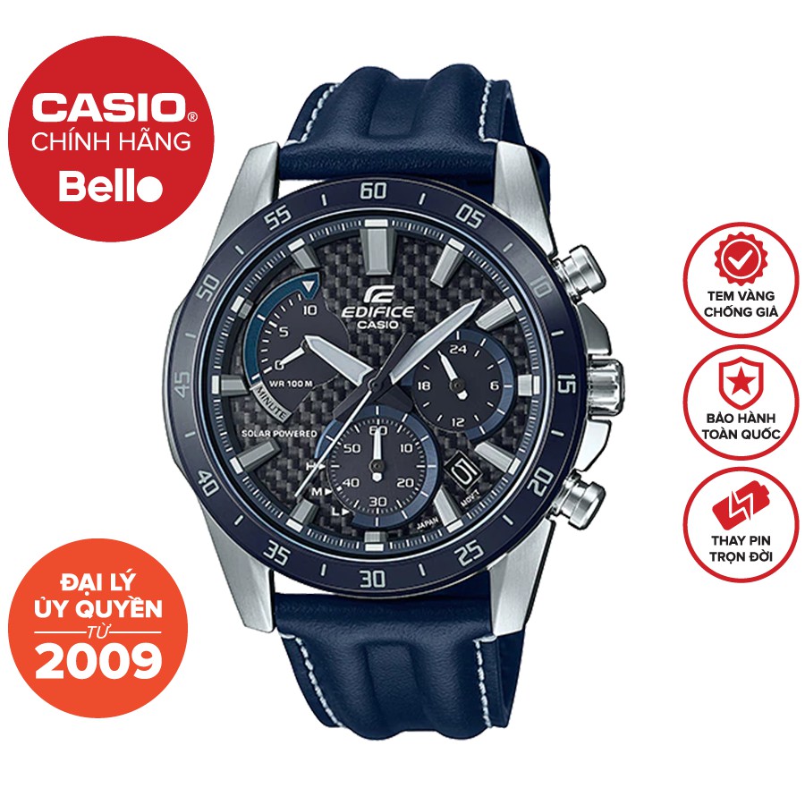 Đồng hồ Nam Dây da Edifice EQS-930BL-2AVUDF chính hãng bảo hành 1 năm Pin trọn đời