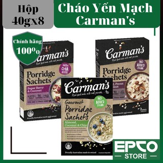 CHÁO YẾN MẠCH ĂN KIÊNG CAO CẤP ÚC CARMAN'S (40gr x 8)