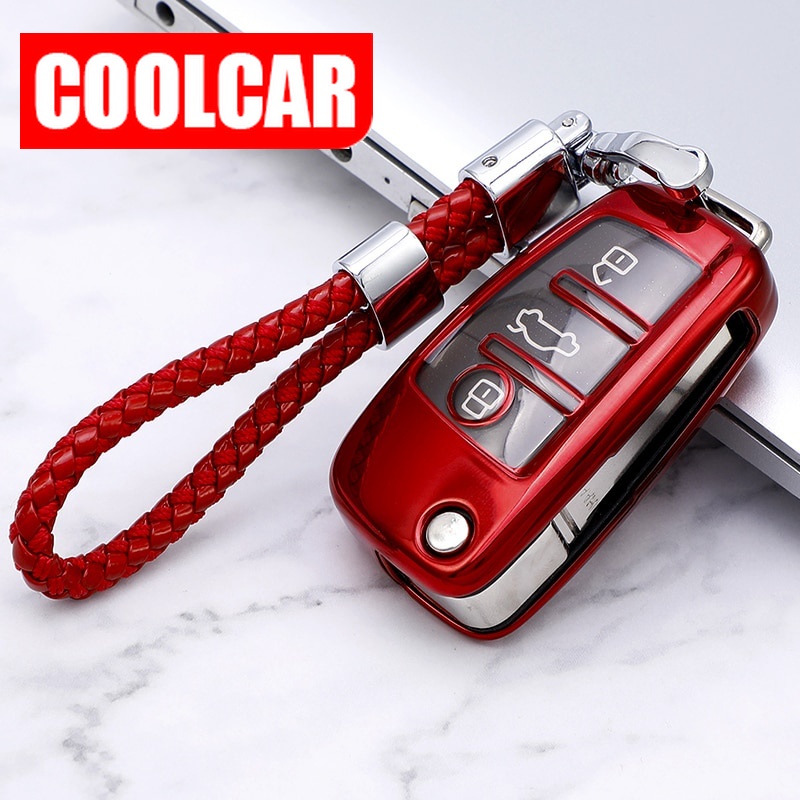 Vỏ Tpu Bảo Vệ Chìa Khóa Điều Khiển Từ Xa 3 Nút Cho Xe Hơi Audi A1 A3 A4 A5 Q7 A6 C5 C6