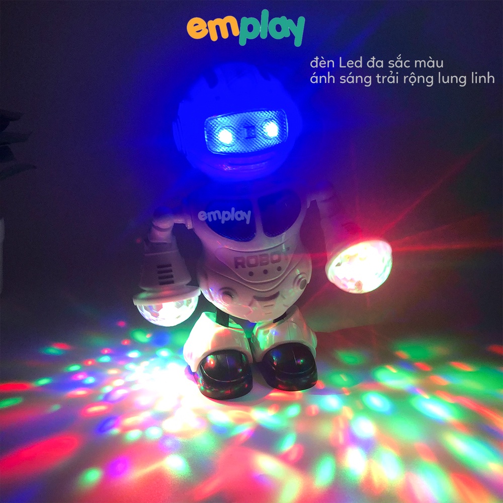 (Summer Sale 50%) Đồ chơi robot nhảy theo nhạc cao cấp Emplay có đèn sáng, có nhạc sôi động, chất liệu ABS an toàn