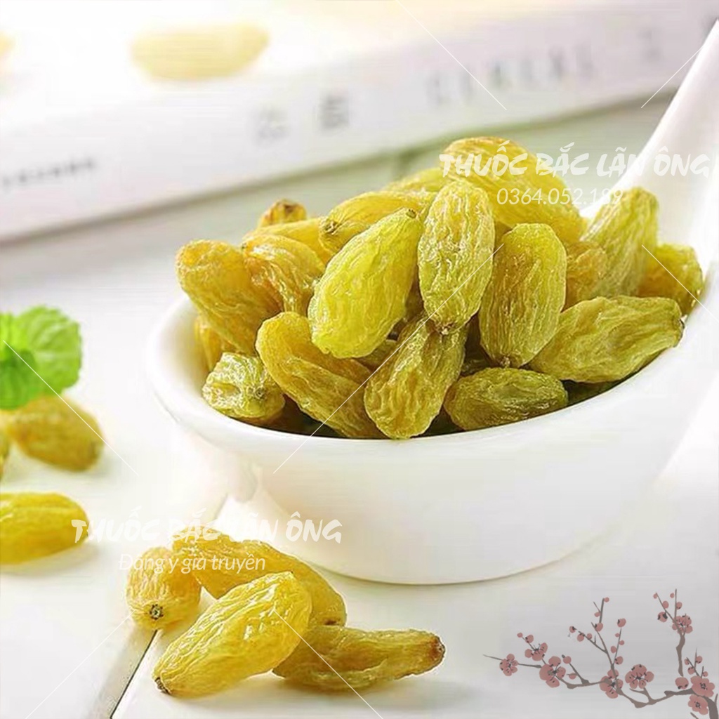 Nho xanh khô không hạt 500g (hàng loại 1, đồ ăn vặt, làm bánh)