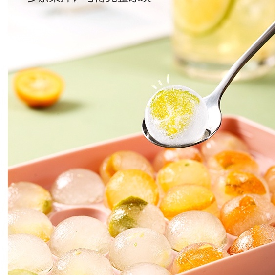 Khay Làm Đá Viên Tròn 33 ô