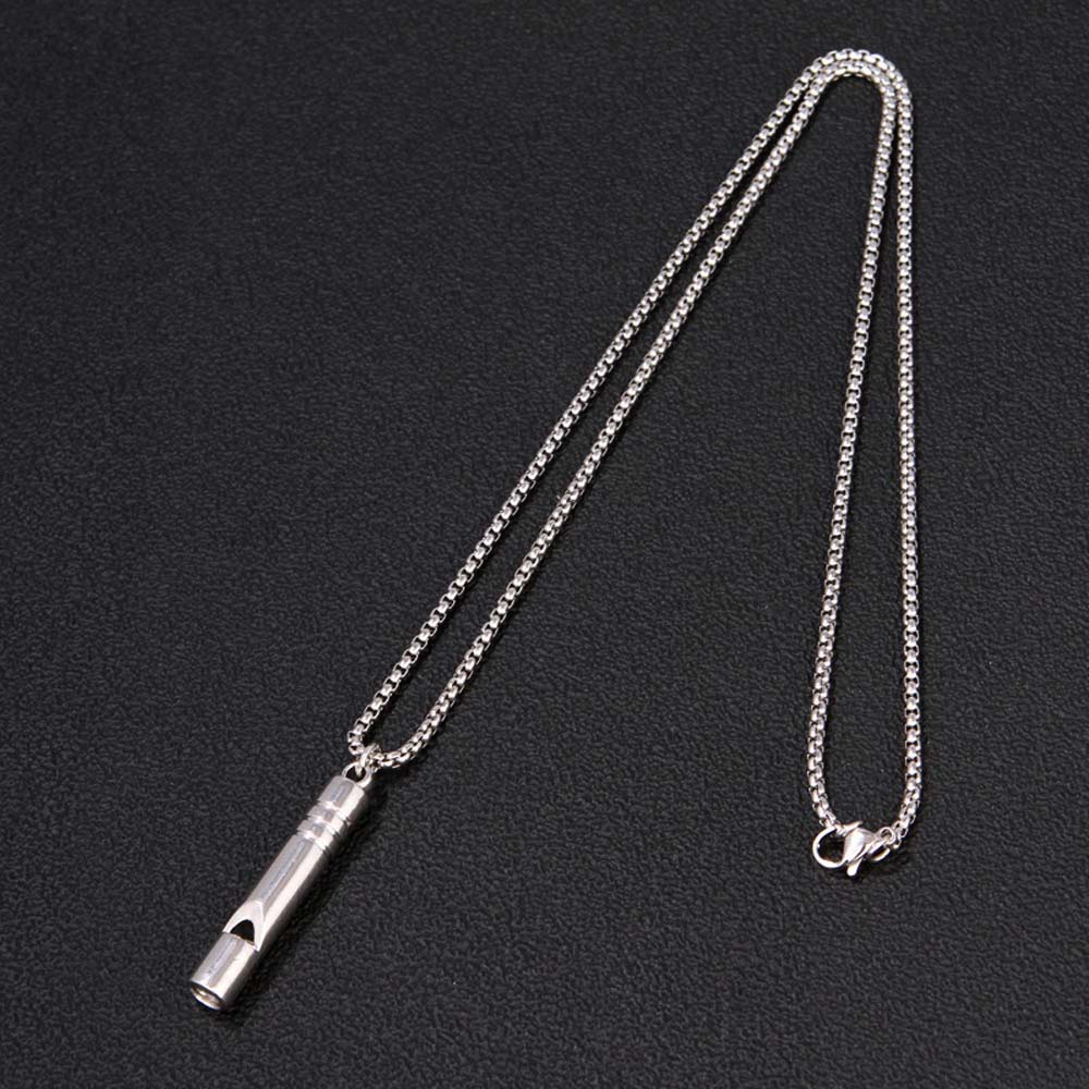 Vòng Cổ Thép Titan Mặt Hình Còi Thổi Phong Cách Hip Hop Thời Trang Cho Nam Nữ