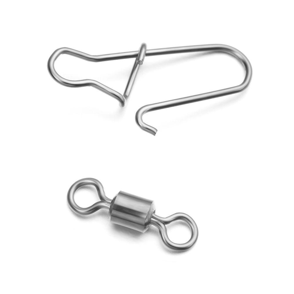Set 25 Móc Khóa Mồi Câu Cá Hình Số 8 Bằng Thép Không Gỉ