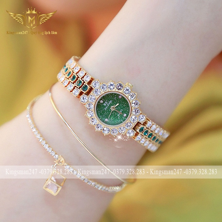 Đồng hồ nữ chính hãng Bee Sister đính đá đẹp cao cấp, mặt tròn nhỏ xinh xắn, thời trang hiện đại [Tặng bông tai] | BigBuy360 - bigbuy360.vn